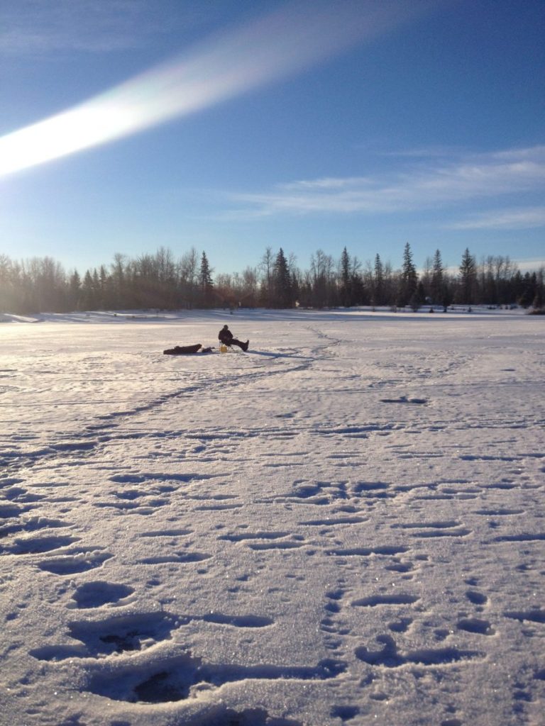 Ice Fishing on Spring Lake Ranch