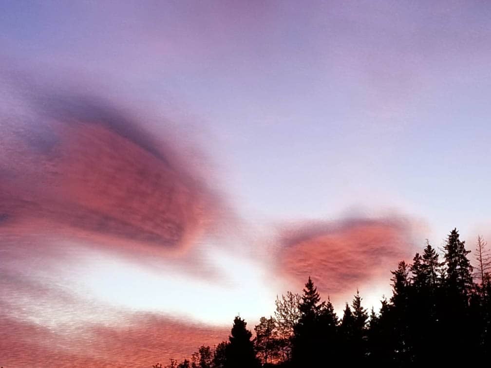 Angel Wing Clouds at Sunset at Spring Lake Ranch