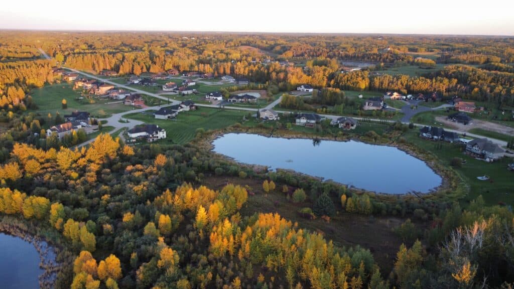 Spring Lake Ranch Fall Colours Drone Image