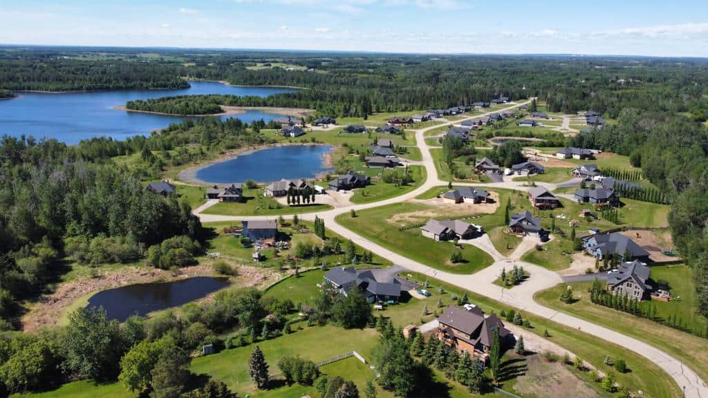 Drone Image of Spring Lake Ranch as seen in the summertime